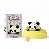 Bloques de Construcción Lele Brother, Rompecabezas 3D de Panda para la Educación Infantil con Formas Adorables, Fácil de Armar, Decoración para el Hogar