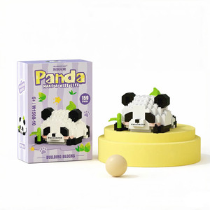 Lele Brother Building <strong>Blocks</strong> Panda 3D Diy Puzzle for Children Education with Cute Shapes Easy Assembly Home Decor - Product Image 4