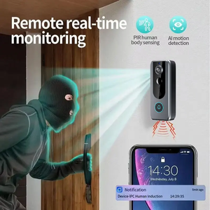Sonnette Tuya avec caméra, kit sans fil, sonnette vidéo Wi-Fi HD 1080P, caméra de sécurité extérieure, interphone vidéo IR - Product Image 6
