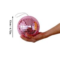 Nouveauté couleurs personnalisées DJ Club fête mariage décor à la maison réfléchissant 2-40 pouces Portable trophée rose boule disco