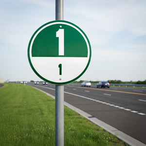 Film réfléchissant de classe IV GB pour marquage routier, numéros de kilométrage pour autoroutes, style identifié, matériau PC, 10cm/20cm - Product Image 4