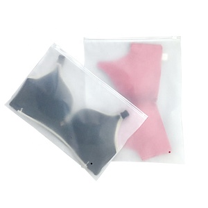 on wholesale 10 size PE bag plastic bag customized logo transparent frosted EVA zipper bag