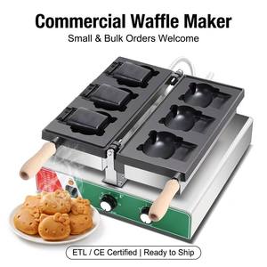 Máquina para Hacer Waffles Blios de Instalación Rápida, 1800W, 3 Ranuras, Acero Inoxidable, 220V 50Hz 60Hz, Fácil Operación para Tiendas de Postres y Panaderías - Product Image 1