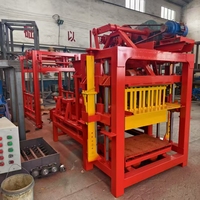 Machine manuelle de fabrication de briques en ciment 220V 4-25, machine à blocs de béton avec composants essentiels - Moule et moteur