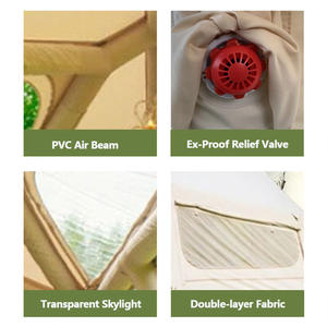 <span class=keywords><strong>Tente</strong></span> de Camping Gonflable pour 4-6 <span class=keywords><strong>Personnes</strong></span> <span class=keywords><strong>Tente</strong></span> Familiale Imperméable avec 1 Chambre et Salon Installation Rapide pour Festival en Plein Air - Product Image 4