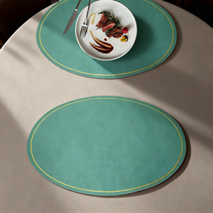 Op maat gemaakte Tangwind Nordic hoogwaardige restaurant tafelonderleggers van PU leer, milieuvriendelijk, duurzaam en aanpasbaar - Product Image 1