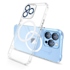 Étui de charge sans fil magnétique transparent anti-jaune de luxe pour <span class=keywords><strong>iPhone</strong></span> 14 Pro Max 14 13 12 11 conception originale de Wilress - Product Image 6