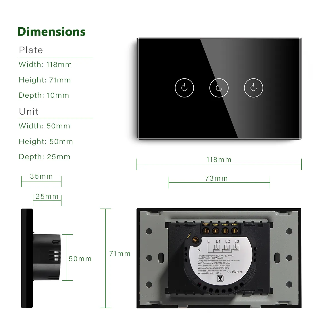 2.4Ghz音声制御Smart Life Alexa & Echo dot Google Home IFTTT USWiFiスマート割り込みインテリジェントwifi