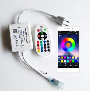 Pengontrol aplikasi ponsel, lampu Led nirkabel berubah warna RGB, pengontrol aplikasi ponsel 110V 220V tegangan tinggi