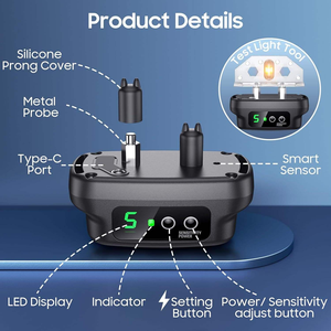 छोटे मध्यम बड़े कुत्तों के लिए बीप कंपन के साथ रिचार्जेबल कुत्ता बार्क कॉलर - Product Image 4