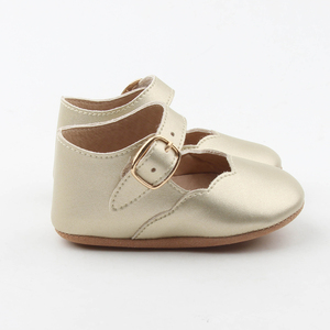รองเท้าแฟชั่นประดับโบว์สีทองสำหรับเด็กผู้หญิงรองเท้า Mary Jane รองเท้าลำลองสำหรับเด็ก0-1ปี - Product Image 5