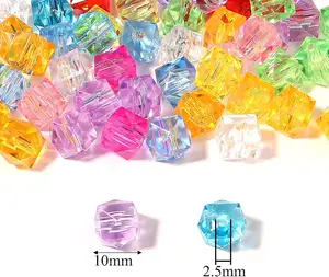 New Shelf Products DIY Bouquet Home Decor Premium Material Faceted 10mm Acrylic Transparent Beads