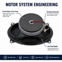 Speaker Mobil Koaksial 2 Arah 4x6 Inci Motor Ferit Besi Tweeter Al-Mg 20mm Seri Speaker OEM ODM