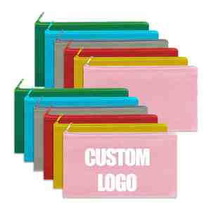 Blank Personalized Print Your Own Design Cosmetic Cotton Canvas Pencil Pouch Wholesale Bright Color Makeup Bag - Product Image 1