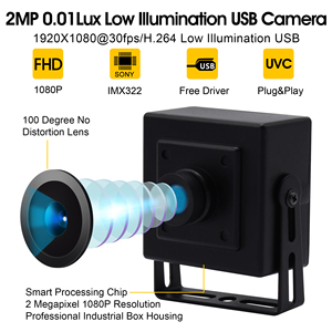 Elp Full HD 1080P <span class=keywords><strong>Mini</strong></span> USB máy ảnh H.264 IMX323 chiếu sáng thấp UVC Video CCTV webcam với không có biến dạng ống kính - Product Image 4