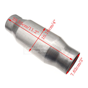 Convertidor Catalítico Universal con Sustrato de Panal Cerámico de 1.5mm de Espesor, Acabado Crudo, Euro 4, Euro 5, OBD, Tubo de Escape de 2.5 Pulgadas - Product Image 3