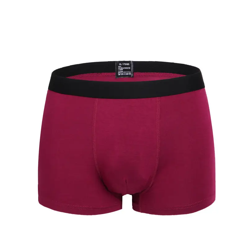 Vente en gros de sous-vêtements confortables et respirants en fibre de bambou solide, shorts super élastiques, caleçons noirs, slips et boxeurs pour hommes