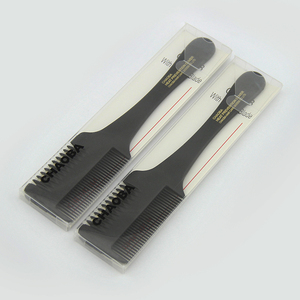 Peigne de coupe de cheveux à poignée noire avec lames de rasoir coupe amincissante Double face <span class=keywords><strong>peignes</strong></span> de rasoir Salon bricolage outils de coiffure - Product Image 4