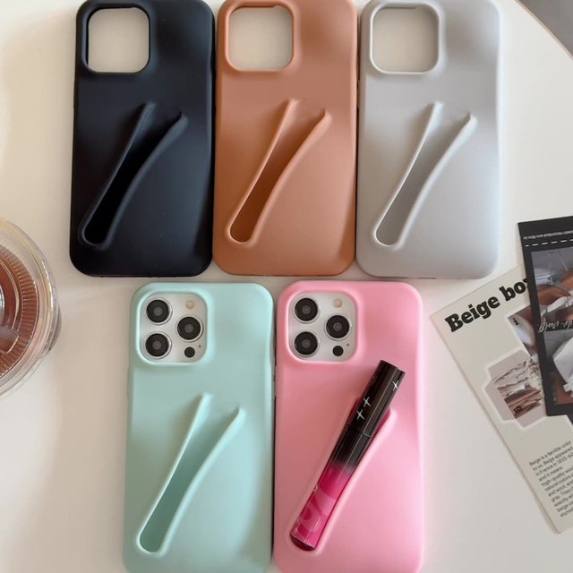 AilesTecca Design Door Lip Gloss Phone Case for iPhone 15 Pro Max 14 13 12 11 Rhode 3D Silicone Lip Balm Anti Fall Protect Cover