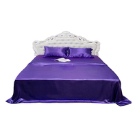 Parure de draps en satin soyeux super doux, très vendue, qualité hôtelière de luxe, draps en satin de soie, parures de draps en polyester