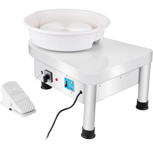 Xin Bowen 350W Máquina eléctrica de ruedas de cerámica Blanco 25cm Triángulo Trabajo en arcilla Arte Material de acero - Product Image 1