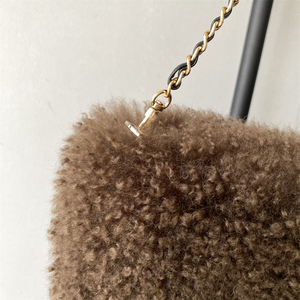 Популярная женская сумка-клатч Jxwatcher из натурального меха овчины, на плечо, из плюша, из натурального меха ягненка - Product Image 5