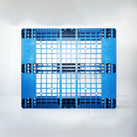 Palettes en plastique PP robustes 1200x1000x150mm, palettes Euro à simple face, entrée 4 directions, dimensions standard, charge dynamique 1500kg
