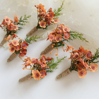 Handgemaakte stoffen polscorsage en boutonniere set bruids bruiloft bloemaccessoires voor bruidsmeisjes feest prom decoratie