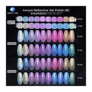 Esmalte de Gel Reflectante Aurora de Alta Pigmentación, Esmalte de Gel con Purpurina Rosa, Esmalte de Uñas de Gel UV Brillante para Profesionales - Product Image 1