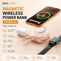 Banco de Energía Inalámbrico Magnético de 10000mAh, Carga Rápida PD22.5W, Batería Portátil de Respaldo, Pantalla LED, Mini Cargador de Polímero de Litio
