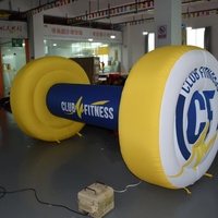 Ensemble haltères et pilier gonflables géants KeepFuns, décoration gonflable personnalisée pour la promotion d'événements sportifs avec souffleur