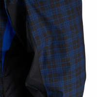 Veste de golf bleu performance pull à manches longues avec fermeture à glissière complète coupe-vent imperméable en nylon et polyester pour l'hiver