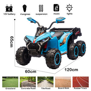 6 ruote 12V bambini auto elettrica Ride-On <span class=keywords><strong>3</strong></span> velocità regolabile con la musica auto giocattolo per i bambini - Product Image 2