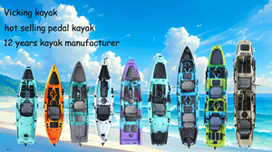 เรือคายัคแบบมีที่นั่งขับเคลื่อนด้วยเท้า ขนาด 13 ฟุต ได้รับการรับรองมาตรฐาน CE ผลิตจากวัสดุ HDPE สำหรับกีฬาทางน้ำ ขายส่ง เรือแคนู/คายัคสำหรับ 1 คน - Product Image 6