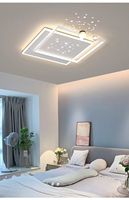 Plafonnier LED moderne et simple en acrylique, effet ciel étoilé, pour chambre et salon, à intensité variable
