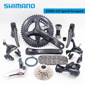 Grupo <span class=keywords><strong>de</strong></span> Bicicleta <span class=keywords><strong>de</strong></span> Carretera <span class=keywords><strong>Shimano</strong></span> SORA R3000 <span class=keywords><strong>de</strong></span> 2x9 Velocidades, Juego <span class=keywords><strong>de</strong></span> Bielas <span class=keywords><strong>de</strong></span> 170 mm 50-34T, <span class=keywords><strong>Desviador</strong></span> Trasero GS - Product Image 1