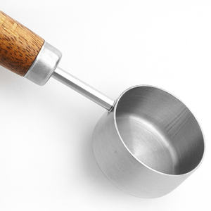 Cuchara de café dorada de acero inoxidable con mango de madera para café, té, azúcar en polvo, <span class=keywords><strong>15</strong></span> <span class=keywords><strong>ml</strong></span>, 1 cucharada - Product Image 4