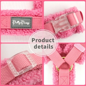 Venta al por mayor, suéter rosa amarillo para mascotas, fabricante de ropa para perros, conjunto de arnés y correa polar para perros <span class=keywords><strong>Arnes</strong></span> Perro - Product Image 3