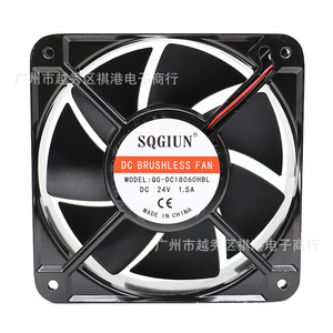 Ventilateur sans balais Sqgiun DC 180 mm 24 V 1,5 A pour le refroidissement des armoires d'onduleurs - Product Image 1