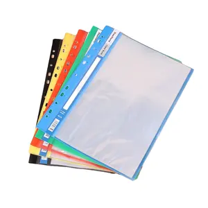 Hot sale colorful 11 holes PP sheet protector clear A4 punch sheet protector