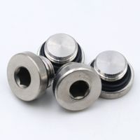 Bouchons de tuyau hexagonaux en acier inoxydable M5 M6 M8 M10 G1/4 G3/8, finition oxyde noir, bouchon à vis hydraulique, joint torique, mesure métrique