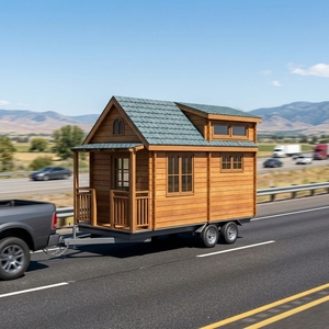 Maison mobile en bois préfabriquée à prix d'usine, installation rapide, avec roues, fabriquée en Chine - Product Image 1