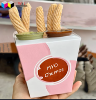 Boîte d'emballage pour churros en forme de cône en carton alimentaire jetable avec logo personnalisé, prix d'usine, nouveau style