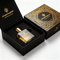 Nouvelle conception de boîte à parfum personnalisée, boîte magnétique noire mate avec insert en mousse pour 30 ml, 50 ml, 100 ml
