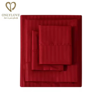 Parures de draps de luxe en polyester rayé marin certifiées OEKO-TEX 200TC pour hôtels (vente en gros)