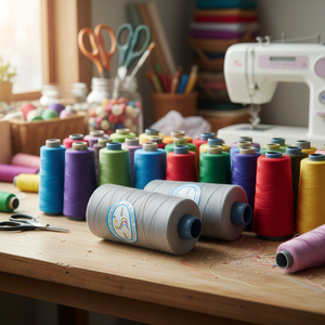 Fil à coudre filé 100% polyester écologique haute ténacité pour tricot, emballage de sachets de thé, boîte, fil à coudre, fil en vrac - Product Image 1