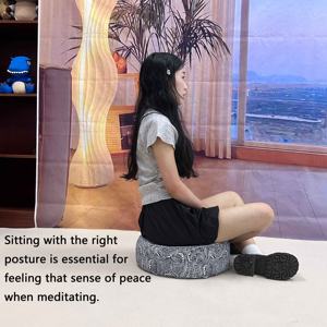 Coussins <span class=keywords><strong>de</strong></span> méditation écologiques en paille <span class=keywords><strong>de</strong></span> sarrasin, coussins <span class=keywords><strong>de</strong></span> <span class=keywords><strong>sol</strong></span> Zafu avec housse, pour yoga bio - Product Image 1