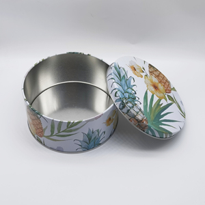 Ensemble de boîtes contenants de bonbons alimentaires imprimé Biscuit/biscuit emballage métal rond belle plante/fleur vide 3 pièces fer blanc 16 ensembles - Product Image 3