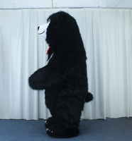 Costume de mascotte d'ours polaire géant gonflable noir unisexe pour Halloween, vente chaude, pour fêtes d'Halloween pour adultes