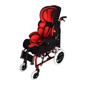 Adjustable Aluminum Alloy Posture Support Cerebral Palsy Pediatric Stroller Wheelchair For Disabled Child Children